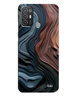 Чехол для TECNO Pop 6 Pro (BE8) с картинкой «Цветные волны каньона»
