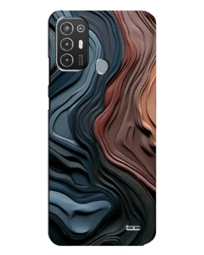 Чехол для TECNO Pop 6 Pro (BE8) с картинкой «Цветные волны каньона»