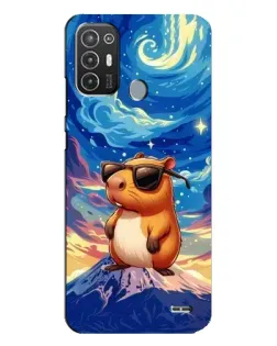 Чехол для TECNO Pop 6 Pro (BE8) с картинкой «Капибара Ван Гога»