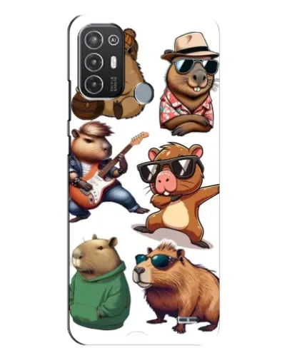 Чехол для TECNO Pop 6 Pro (BE8) с картинкой «Крутые капибары музыканты» Чехол для TECNO Pop 6 Pro (BE8) с картинкой «Крутые капибары музыканты»