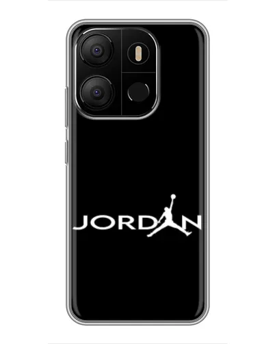 Чехол для TECNO Pop 7 Pro с картинкой «Jordan White Logo»