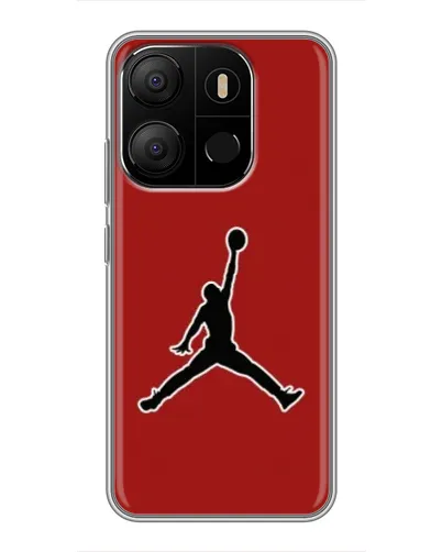 Чехол для TECNO Pop 7 Pro с картинкой «Jordan Red Back»