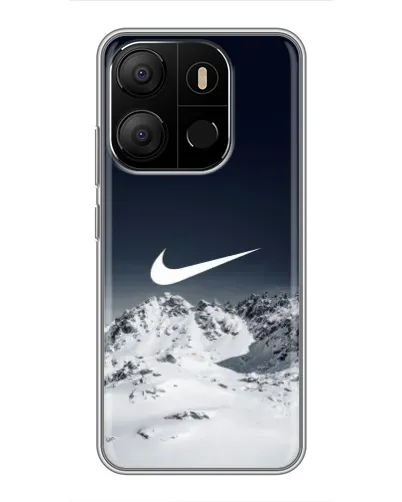 Чехол для TECNO Pop 7 Pro с картинкой «Nike — зимние горы» Чехол для TECNO Pop 7 Pro с картинкой «Nike — зимние горы»