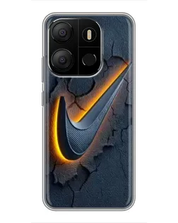 Чехол для TECNO Pop 7 Pro с картинкой «Объемный логотип Найк»