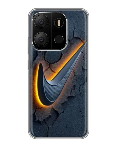 Чехол для TECNO Pop 7 Pro с картинкой «Объемный логотип Найк»