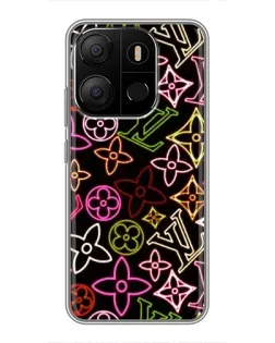 Чехол для TECNO Pop 7 Pro с картинкой «Неоновый микс Nike»