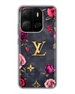 Чехол для TECNO Pop 7 Pro с картинкой «Цветочный Louis Vuitton»