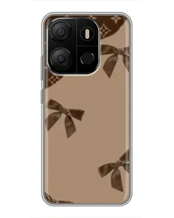 Чехол для TECNO Pop 7 Pro с картинкой «LV — кофейный атлас»