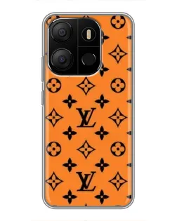 Чехол для TECNO Pop 7 Pro с картинкой «Оранжевый стиль LV»