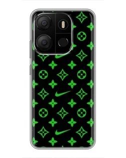 Чехол для TECNO Pop 7 Pro с картинкой «Неоновый принт LV»