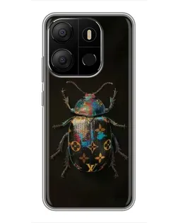Чехол для TECNO Pop 7 Pro с картинкой «LV — мраморный принт»