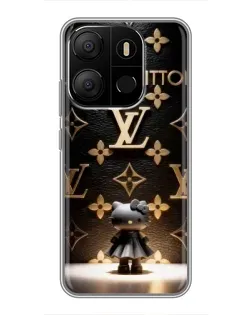 Чехол для TECNO Pop 7 Pro с картинкой «Монограмма с фигурой»
