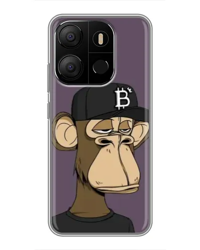 Чехол для TECNO Pop 7 Pro с картинкой «Bored Ape в кепке»