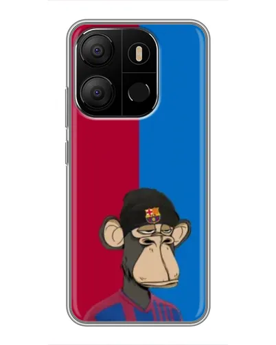 Чехол для TECNO Pop 7 Pro с картинкой «Bored Ape — фанат Барсы»