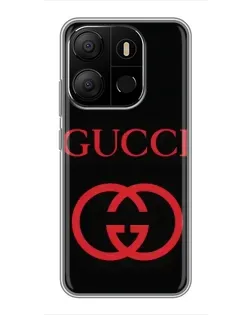 Чехол для TECNO Pop 7 Pro с картинкой «Gucci — красный логотип» Чехол для TECNO Pop 7 Pro с картинкой «Gucci — красный логотип»
