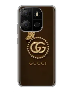 Чехол для TECNO Pop 7 Pro с картинкой «Gucci — золотая бабочка» Чехол для TECNO Pop 7 Pro с картинкой «Gucci — золотая бабочка»