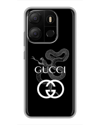 Чехол для TECNO Pop 7 Pro с картинкой «Gucci — серебряная змея» Чехол для TECNO Pop 7 Pro с картинкой «Gucci — серебряная змея»