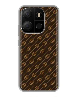 Чехол для TECNO Pop 7 Pro с картинкой «Gucci — золотые диагонали» Чехол для TECNO Pop 7 Pro с картинкой «Gucci — золотые диагонали»