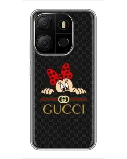 Чехол для TECNO Pop 7 Pro с картинкой «Минни Маус Gucci — черный» Чехол для TECNO Pop 7 Pro с картинкой «Минни Маус Gucci — черный»