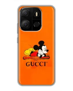 Чехол для TECNO Pop 7 Pro с картинкой «Микки Маус Gucci — оранж» Чехол для TECNO Pop 7 Pro с картинкой «Микки Маус Gucci — оранж»