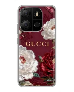 Чехол для TECNO Pop 7 Pro с картинкой «Gucci — бордовые розы» Чехол для TECNO Pop 7 Pro с картинкой «Gucci — бордовые розы»