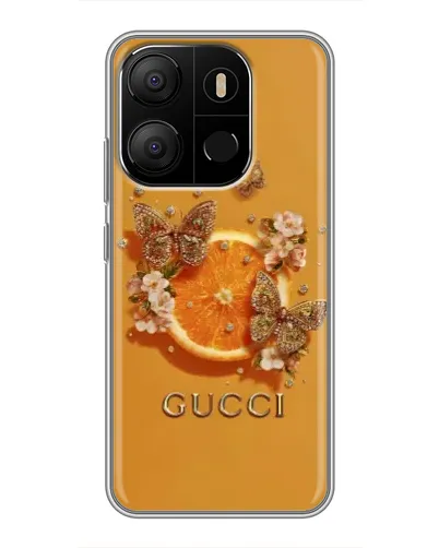 Чехол для TECNO Pop 7 Pro с картинкой «Gucci — золотые бабочки» Чехол для TECNO Pop 7 Pro с картинкой «Gucci — золотые бабочки»