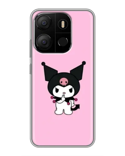 Чехол для TECNO Pop 7 Pro с картинкой «Kuromi — розовая нежность»