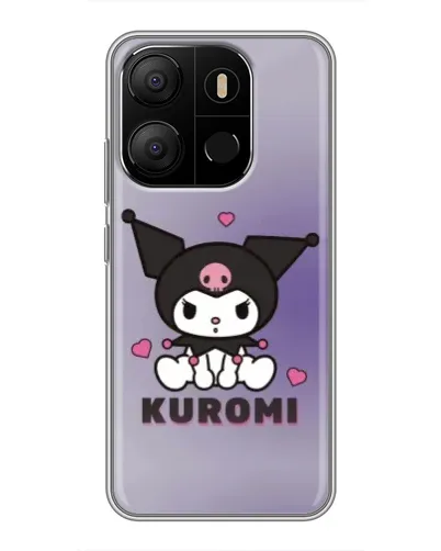 Чехол для TECNO Pop 7 Pro с картинкой «Kuromi — фиолетовый арт»