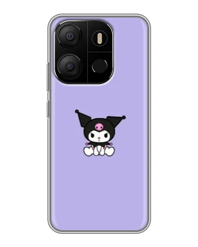 Чехол для TECNO Pop 7 Pro с картинкой «Kuromi — фиолетовый минимализм»
