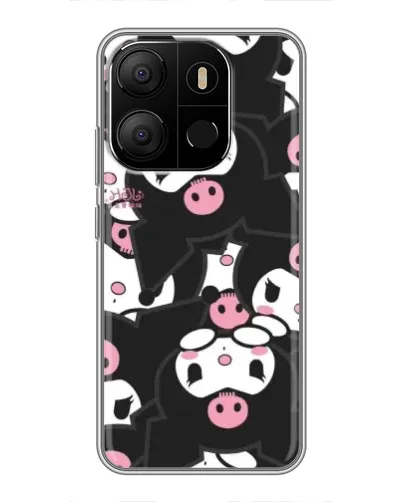 Чехол для TECNO Pop 7 Pro с картинкой «Паттерн голов Куроми»