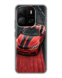 Чохол для TECNO Pop 7 Pro з картинкою «BMW на червоній доріжці»