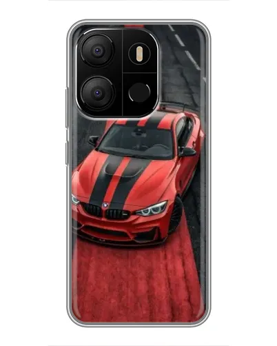 Чехол для TECNO Pop 7 Pro с картинкой «BMW на красной дорожке»