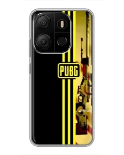 Чехол для TECNO Pop 7 Pro с картинкой «PUBG — камуфляжный шлем»