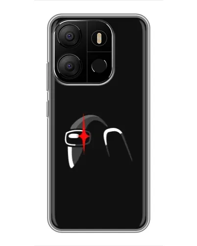 Чехол для TECNO Pop 7 Pro с картинкой «Among Us шлем»