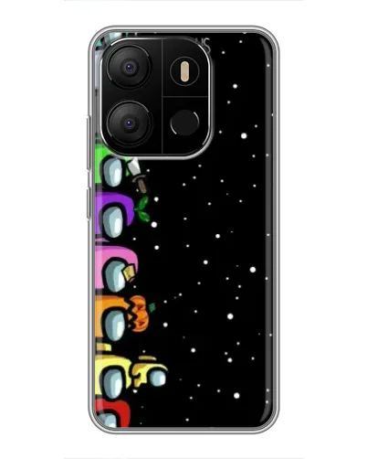 Чехол для TECNO Pop 7 Pro с картинкой «Команда Among Us»