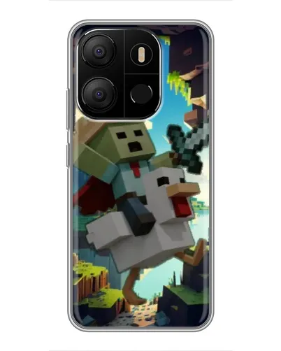 Чехол для TECNO Pop 7 Pro с картинкой «Стив и гусь» Чехол для TECNO Pop 7 Pro с картинкой «Стив и гусь»