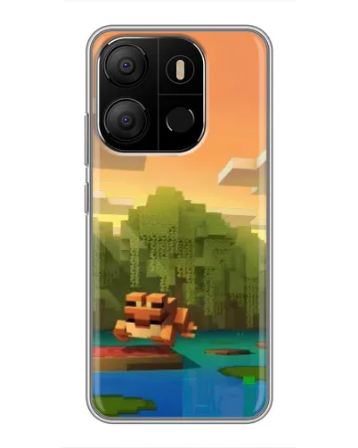 Чехол для TECNO Pop 7 Pro с картинкой «Майнкрафт закат солнца» Чехол для TECNO Pop 7 Pro с картинкой «Майнкрафт закат солнца»