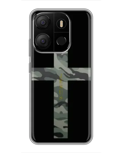 Чехол для TECNO Pop 7 Pro с картинкой «Милитари Крест»