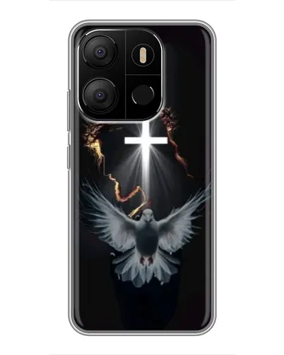 Чехол для TECNO Pop 7 Pro с картинкой «Голубь и Свет»