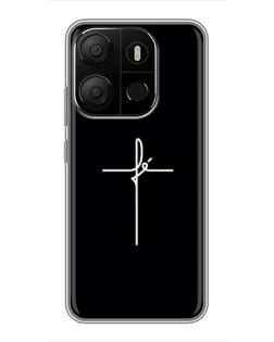 Чехол для TECNO Pop 7 Pro с картинкой «Тонкий крест»