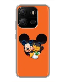 Чехол для TECNO Pop 7 Pro с картинкой «Сердце Микки Минни» Чехол для TECNO Pop 7 Pro с картинкой «Сердце Микки Минни»