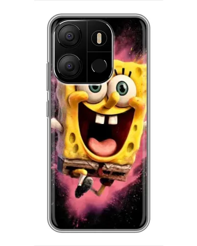 Чехол для TECNO Pop 7 Pro с картинкой «Взрывной Спанч Боб»