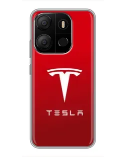 Чехол для TECNO Pop 7 Pro с картинкой «Tesla Red Classic»