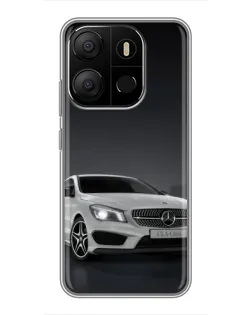Чохол для TECNO Pop 7 Pro з картинкою «Mercedes AMG GT Silver»
