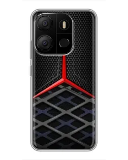 Чехол для TECNO Pop 7 Pro с картинкой «Mercedes Carbon Grid»