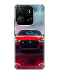 Чехол для TECNO Pop 7 Pro с картинкой «Audi RS — красный стиль» Чехол для TECNO Pop 7 Pro с картинкой «Audi RS — красный стиль»