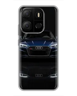 Чехол для TECNO Pop 7 Pro с картинкой «Audi — ночное отражение» Чехол для TECNO Pop 7 Pro с картинкой «Audi — ночное отражение»