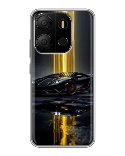 Чехол для TECNO Pop 7 Pro с картинкой «Ночной Lamborghini драйв»