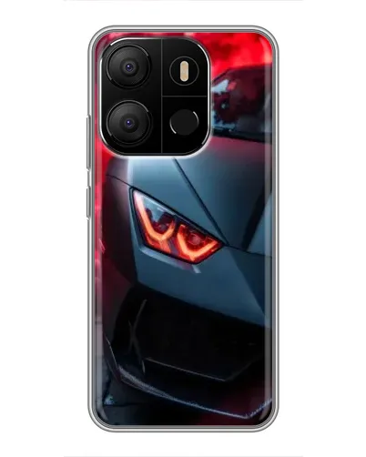 Чехол для TECNO Pop 7 Pro с картинкой «Lamborghini красное сияние»