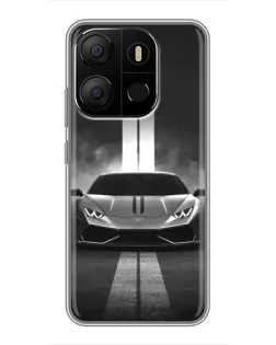 Чехол для TECNO Pop 7 Pro с картинкой «Lamborghini симметрия дорог» Чехол для TECNO Pop 7 Pro с картинкой «Lamborghini симметрия дорог»